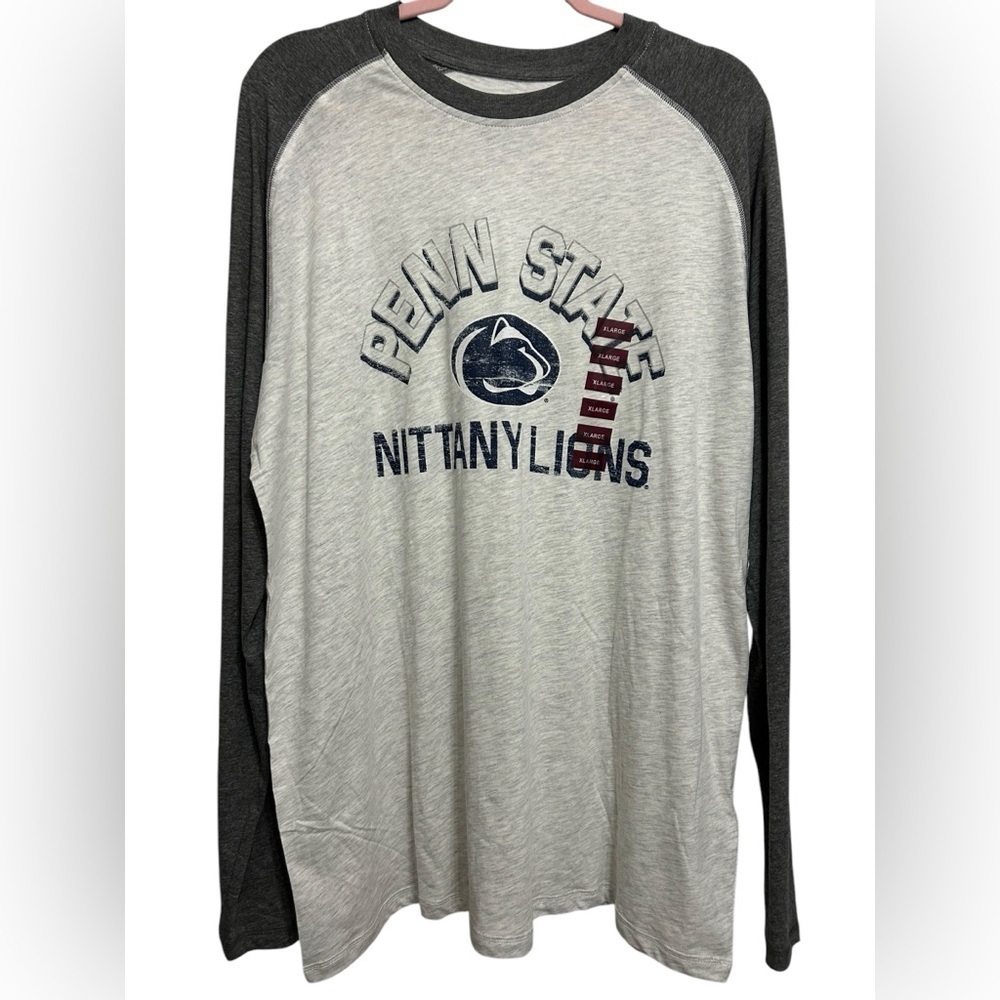 Penn State Nittany Lions Men's Grey Raglan Long Sleeve Shirt various sizes